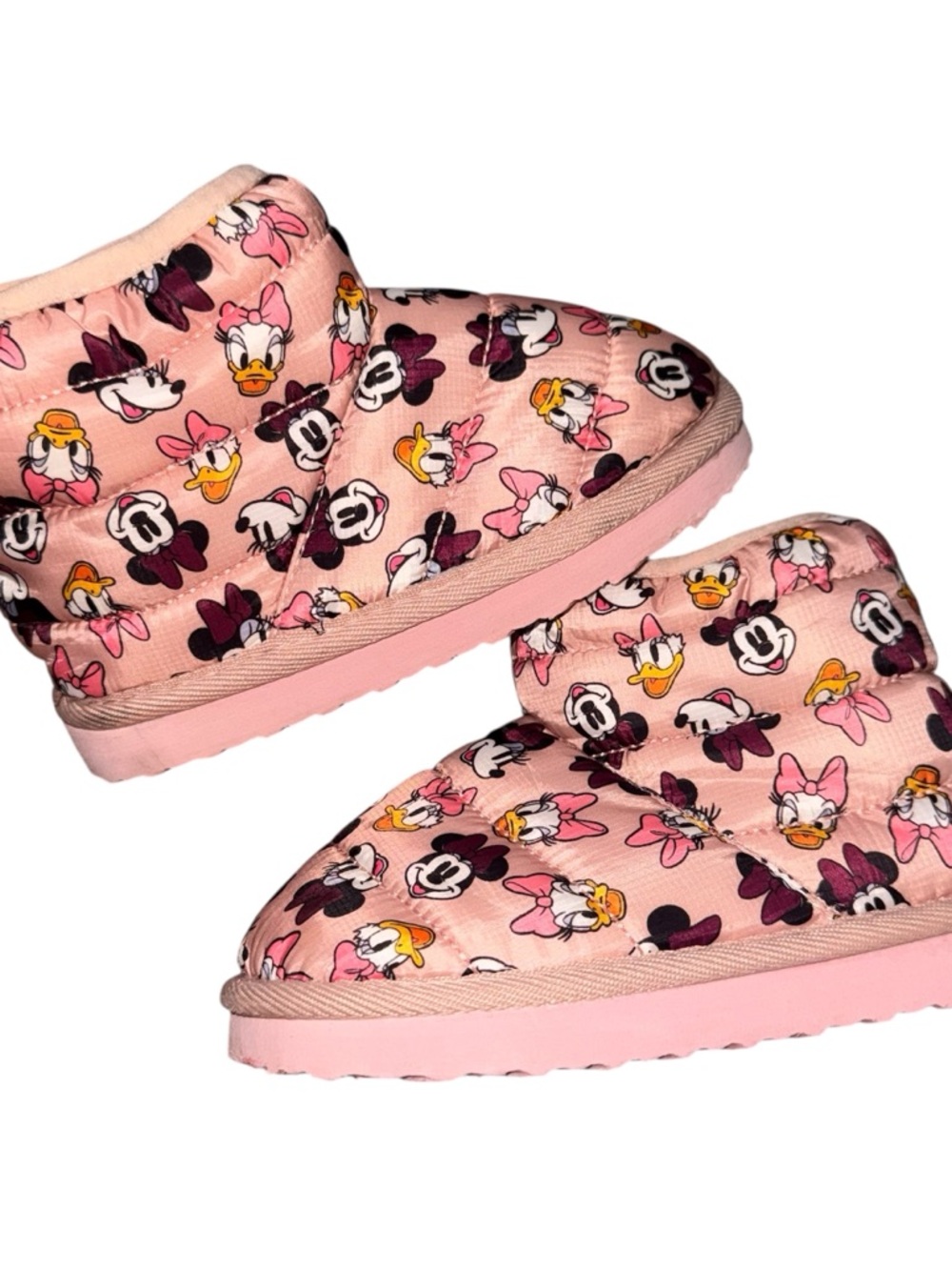 Disney Pink Minnie & Daisy Quilted Slip-On Boots for Kids